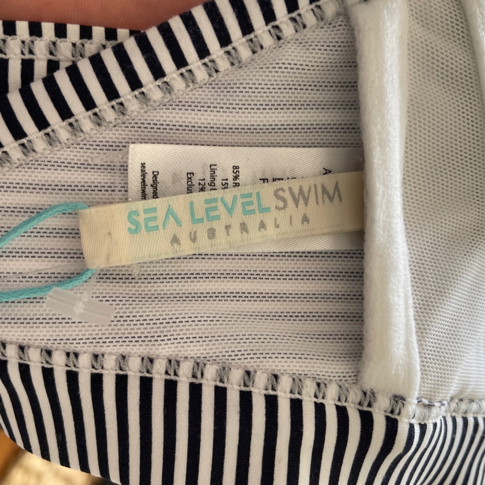 Sea Level Australia Positano Stripe Underwire DD/E Cup Bikini Top Size 4 - Picture 4 of 7